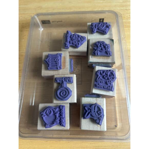 Stampin' Up! Very Punny Set Of 8 Mounted Rubber Stamps - Picture 3 of 5